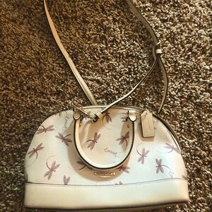 Coach Cream Dragonfly Print Crossbody Bag